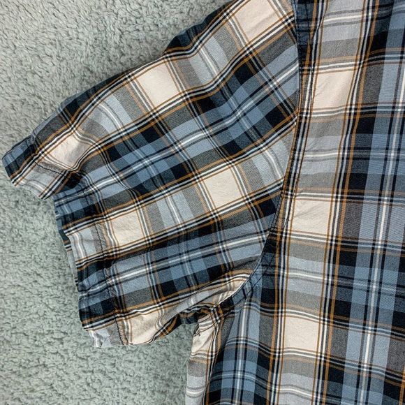 Carhartt Essential Plaid Shirt Mens Extra Large Blue Relaxed Fit Casual 103550 - Picture 5 of 12